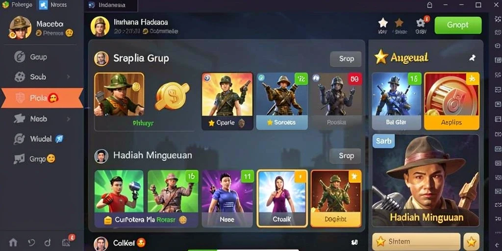 Tampilan awal game C789 yang menarik.