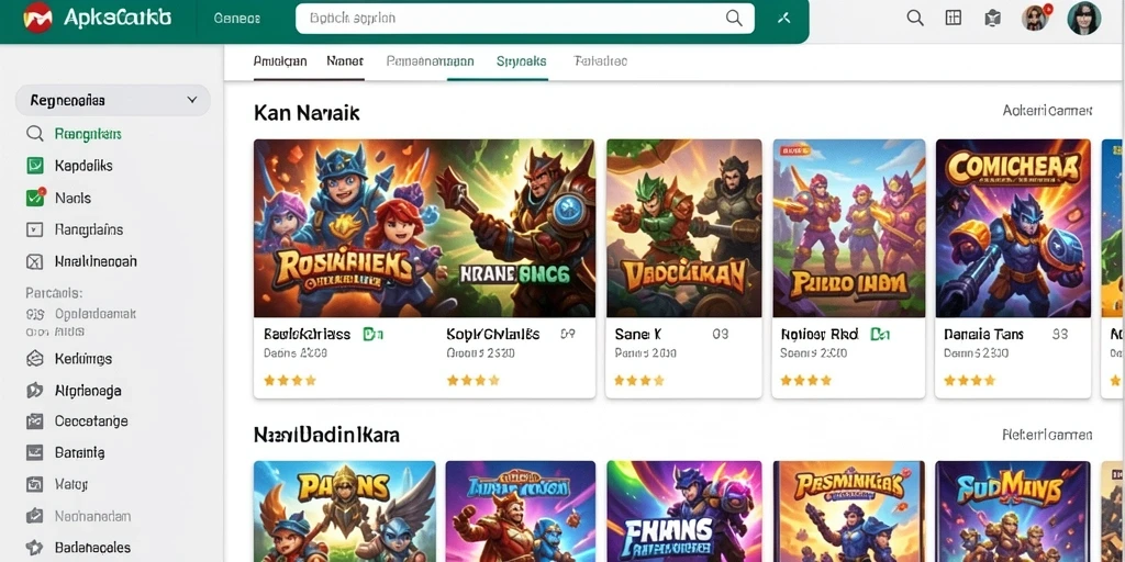 Tampilan menu utama yang menarik dan mudah dipahami.