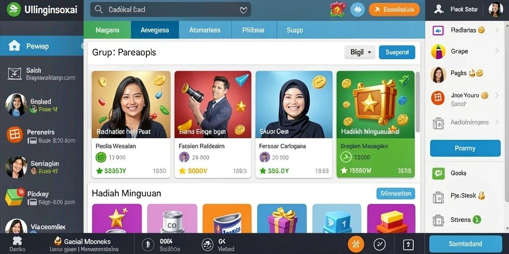 Tampilan permainan slot yang menarik dan berwarna.