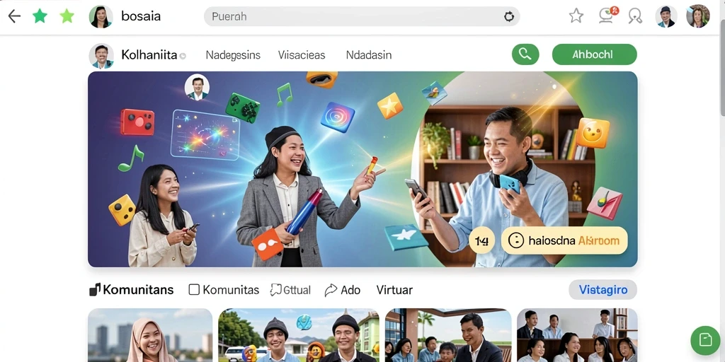 Tampilan utama yang menarik perhatian.