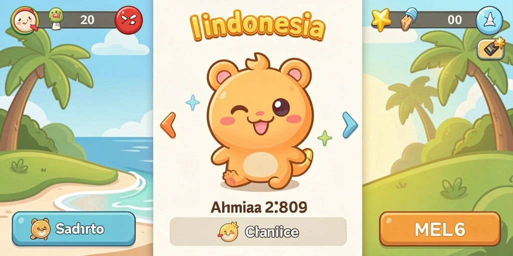 Screenshot menampilkan grafis karakter yang memukau.